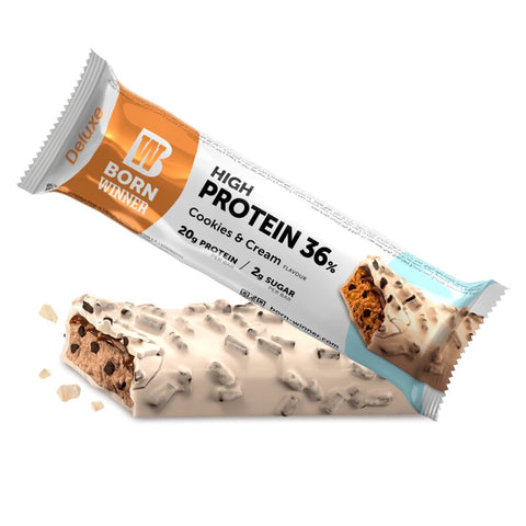 Born Winner Deluxe Protein Bar – Cookies and Cream 12x64 gr