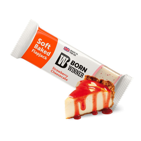 Born Winner Flapjack Yulaf Protein Bar – Strawberry Cheesecake 12x100g