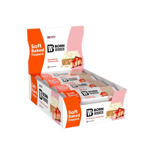 Born Winner Flapjack Yulaf Protein Bar – Strawberry Cheesecake 12x100g
