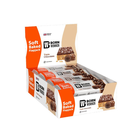 Born Winner Flapjack Yulaf Protein Bar – Triple Chocolate 12x100g