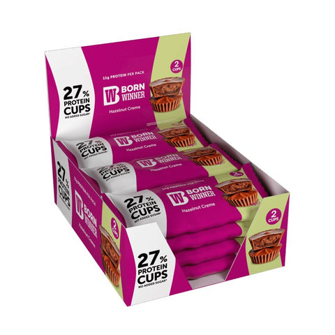 Born Winner Protein Cups – Hazelnut Creme 12 pcs