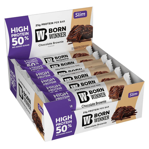 Born Winner Slim protein bar – Chocolate Brownie 12 pcs
