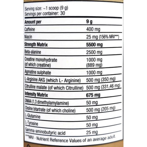 Kevin Levrone Scatterbrain Preworkout 2.0 DMAA & Agmatine Sulfate 30 Servis