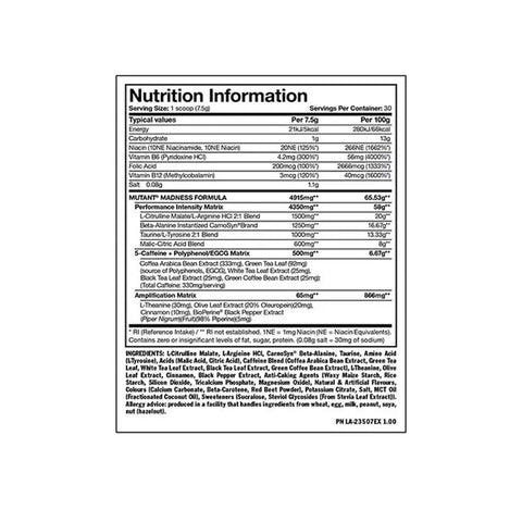 Mutant Madness PreWorkout