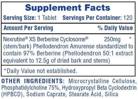 Hitech Berberine Advanced Blood Sugar & Weight Support 120 Tablet