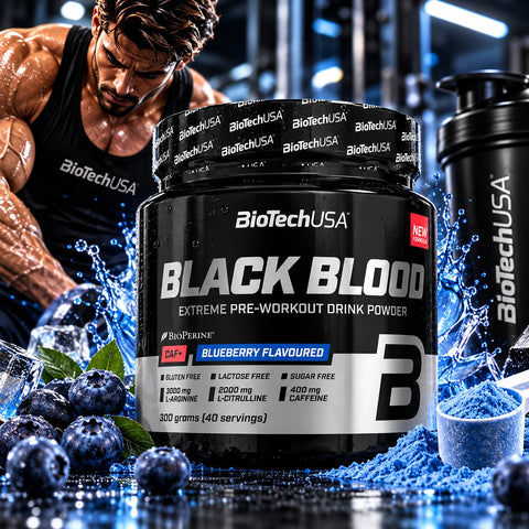 BioTechUSA Black Blood Preworkout High CAF+ Caffeine & Arginine & Citrulline 300g