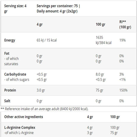 BIOTECH USA L-ARGININE(Arjinin) 300g - 150 SERVİS