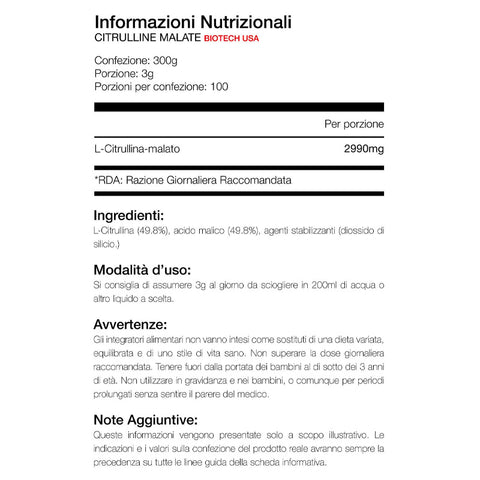 BiotechUSA Citrulline Malate 300g - 100 SERVİS