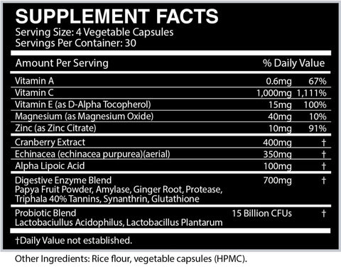 CENTURİON LABZ Immunity Alpha lipoic acid + Digestive enzymes + Triphala
