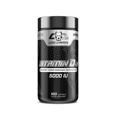 Core Champs Vitamin D3 5000 IU 120 Softgels - By Kai Greene