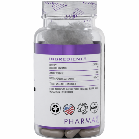 Pharma X Fadogia Agrestis 20:1 600 mg 90 caps - USA MENŞEI