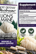 Host Defense Mushrooms Lion's Mane Made with Organic Mushroom Mycelium 30 Capsules