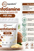 Micro Ingredients Vitamin B1 Benfotiamine 600mg Per Serving, 240 Coconut Oil Softgels