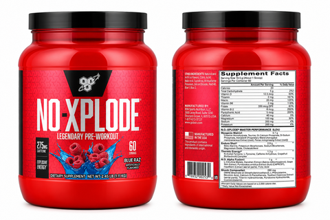 BSN NO-XPLODE Legendary PreWorkout Blue Raz 1,11 kg