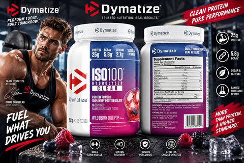 Dymatize Iso 100 Hydrolyzed İzole Clear Protein 512 Gr - Wild berry Lollipop flavour