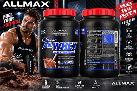 ALLMAX CLASSIC ALLWHEY 100% Whey Protein Source Chocolate, 2.27 kg
