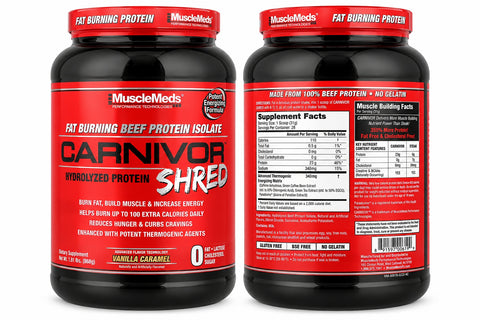 MuscleMeds, Carnivor Shred Hydrolyzed İzole Protein Vanilla Caramel 868 g