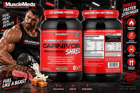 MuscleMeds, Carnivor Shred Hydrolyzed İzole Protein Vanilla Caramel 868 g