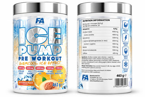 Fa ICE Pump Evercool PreWorkout 463 g - Icy citrus peach