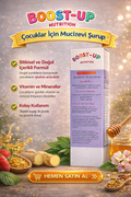 Boost Up Nutrition Kids Children bitkisel şurup Doğal Karbonhidrat Yardımcısı Bitkisel Gainer Appetite Weight Gain 150 ml