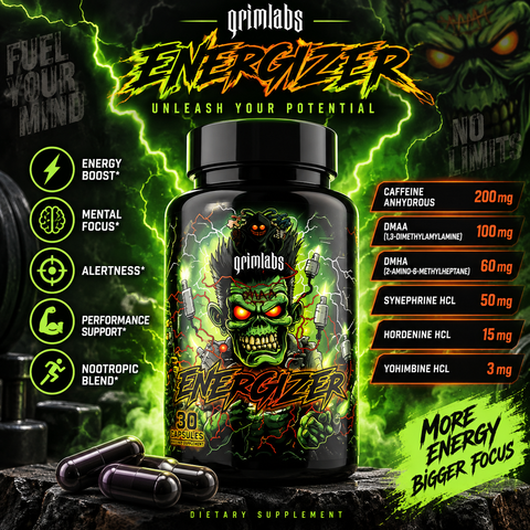 Grimlabs Energizer Pure Energy DMAA DMHA Pump Preworkout 30 Servings
