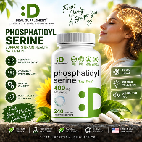 Deal Supplement Phosphatidylserine Brain Support 400mg 240 Caps