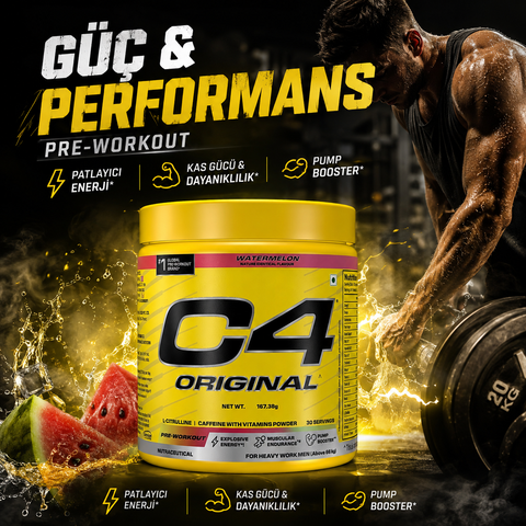 CELLUCOR C4 ORIGINAL WATERMELON PREWORKOUT PUMP BOOSTER 30 SERVINGS