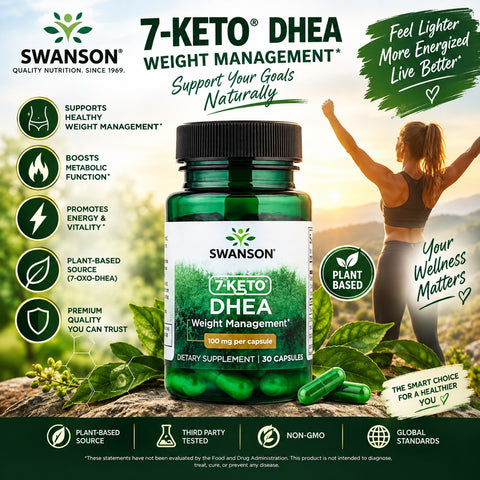 Swanson Vitamins 7-Keto DHEA Weight Management  100 mg 30 Caps