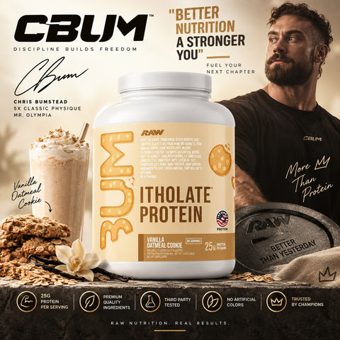 CBUM RAW Whey Protein Isolate VANİLYA OATMEAL KURABİYE Aromalı 2 kg