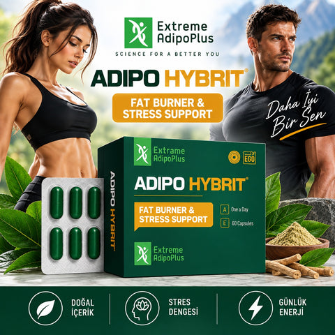 Adipo Extreme Plus Hybrıt Fat burner Stress Support Ashwagandha 30 Kapsül