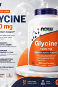 NOW Foods Glycine Nervous Dna System Support 1,000 mg 250 Veg Capsules