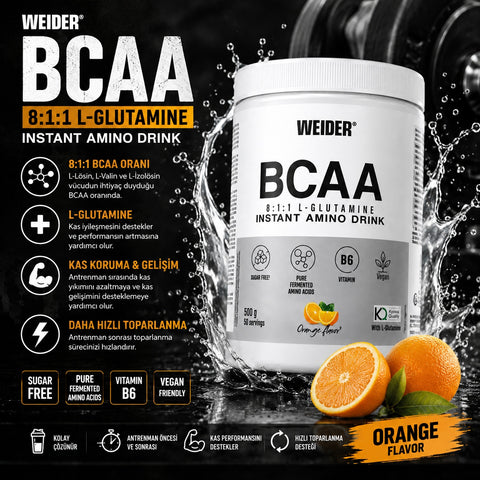 Weider Premium Bcaa 8:1:1 + L Glutamine 500 gr