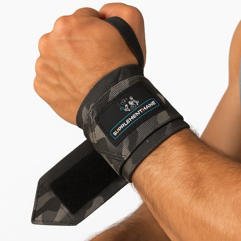 SupplementHane Logolu Fitness-Crossfit Ağırlık - Wrist Wraps Bileklik