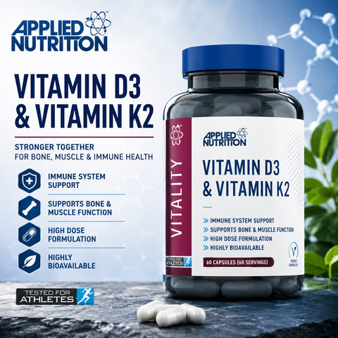 Applied Nutrition Vitamin D3 K2 4000 IU High Dose Formula – Best Immune 60 Caps