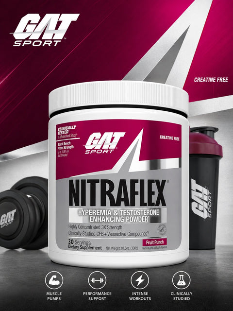 GAT SPORT Nitraflex Preworkout Hyperemia Test booster Fruit Punch 300 g