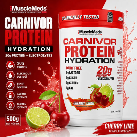MuscleMeds Carnivor Protein Hydration Cherry Lime 500 g