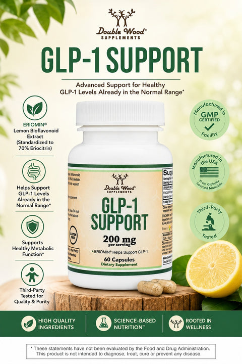 Double wood GLP-1 Clinically Studied Eriomin Appetite + Metabolic 60 Caps