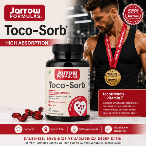 Jarrow Formulas Toco-Sorb Heath Cardiovascular and Brain Function 60 Softgels