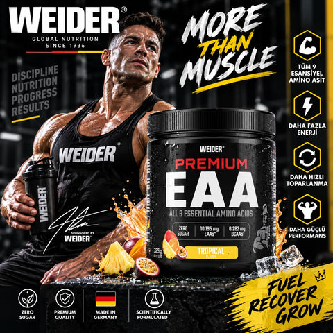 Weider Premium EAA Amino Acid All 9 Essential Amino acid 325 Gr - Tropical