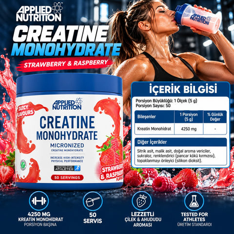 Applied Nutrition Creatine Monohidrat %100 saf mikronize Kreatin 250 gr