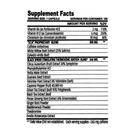 Cloma Pharma Black Spider 100 Kapsül - Supplementhane