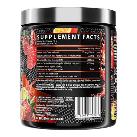Nutrex Research Micronize Creatine+Hmb Monohidrat 30 Servis - Fruit Punch