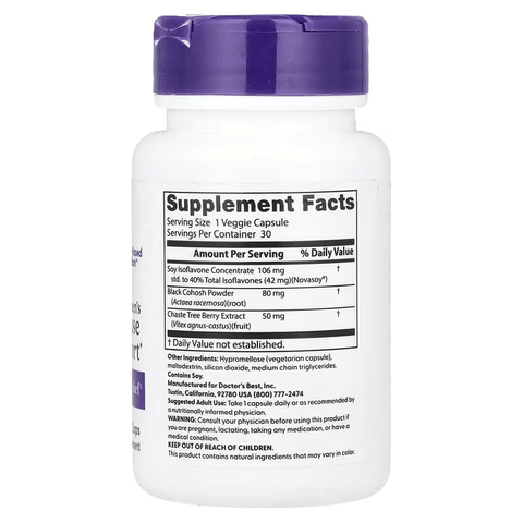 Doctor's Best Women's Menopause Support Multi-Symptom Relief 30 Veggie Caps