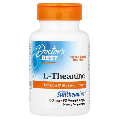 Doctor's Best L-Theanine Contains Suntheanine Helps Reduce Stress & Sleep 150 mg 90 Caps