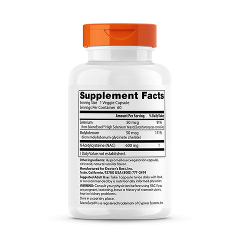 Doctor's Best Best - Doctor's Best Nac Detox Regulators 60 Veggie Caps