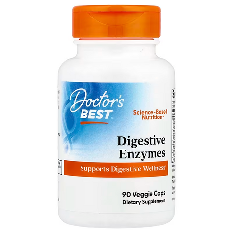 Doctor's Best Digestive Super Enzymes Amylase Bromelain Papain Gut Health 90 Veggie Caps