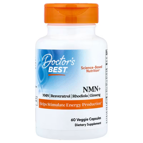 Doctor's Best NMN+ Nicotinamide Resveratrol 60 Veggie Caps