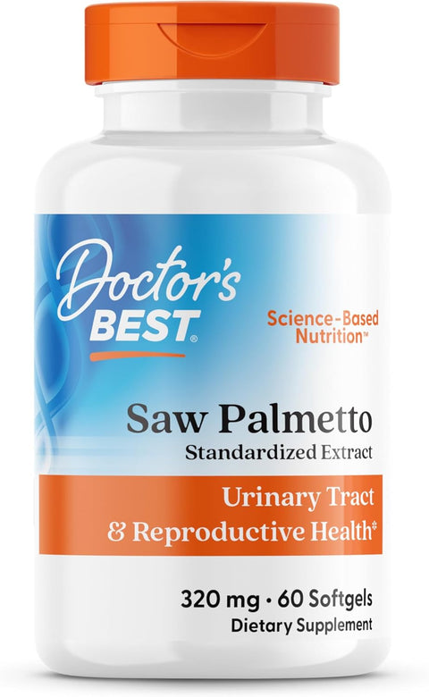 Doctor's Best Saw Palmetto Prostate Health Standardized Extract 320 mg 60 Softgels