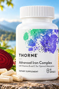 THORNE Advanced Iron Complex Chelated Iron Folate, B and C Vitamin 60 Caps