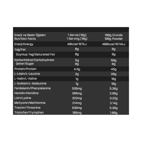 PROFTEİN EAA+ ESANSİYEL AMİNO ASİT KAYNAĞI 500g 50 SERVİS